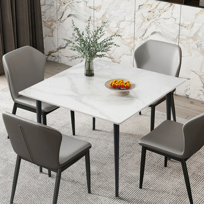 Dining Table Stone Top with Metal Frame