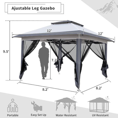 12x12 Pop Up Canopy Tent Easy Set-up
