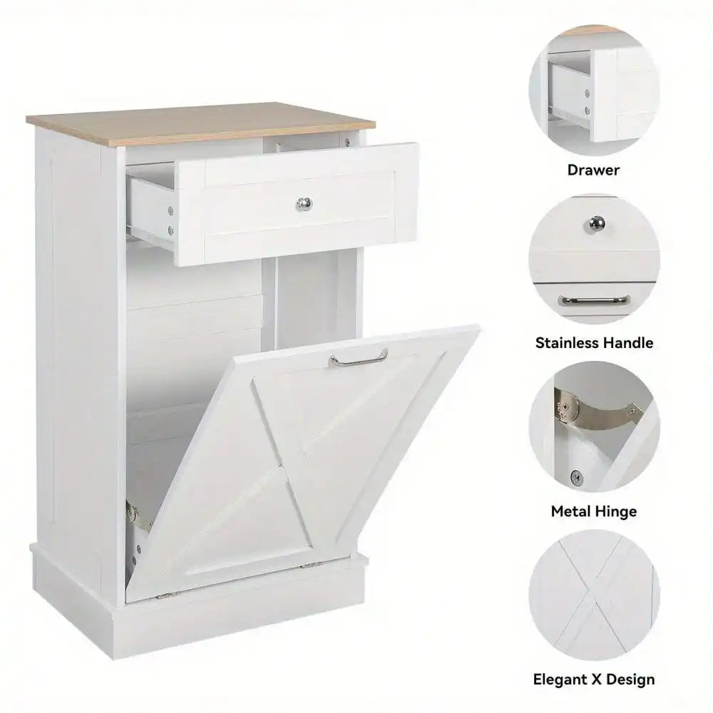 Kitchen Storage Tilt Out Trash Can Cabinet