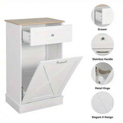 Kitchen Storage Tilt Out Trash Can Cabinet