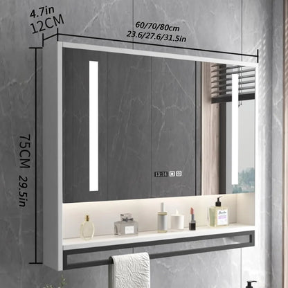 Medicine cabinet with HD mirror and anti-fog