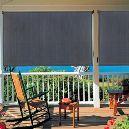 Outdoor Patio Cordless Blinds Roll Up Shade,