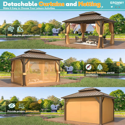 10' x 12' Hardtop Aluminum Frame Gazebos