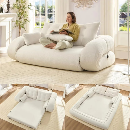 78.7" King, 3-in-1 Multi-Functional Sleeper Futon Sofa