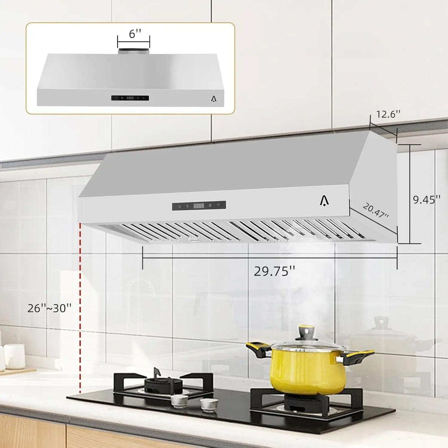 30 Inch Stainless Steel Kitchen Range Hood