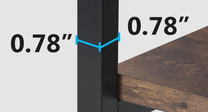 70.8 inch Tall Industrial 5-Tier Etagere Bookcase