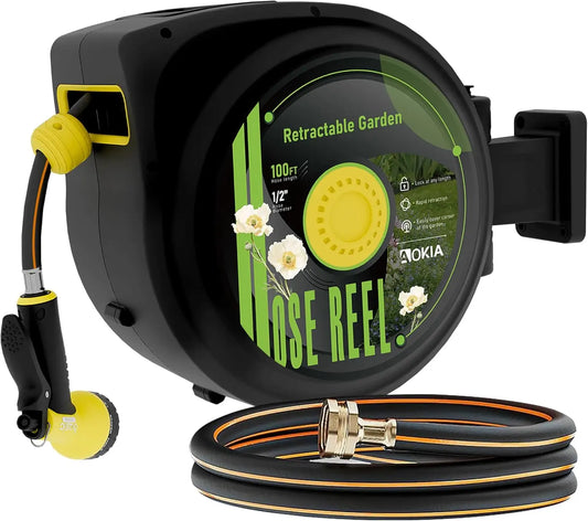 100 ft x 1/2-inch Garden Hose with Auto Return System