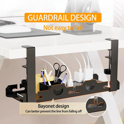 Telescopic Under Table Storage Rack Organizer