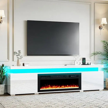 85’’ Fireplace TV Stand, Modern Entertainment Center