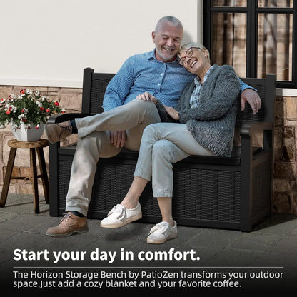 80 Gallon Waterproof Lockable Storage Bench