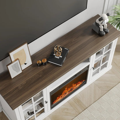 59-Inch TV Stand with 23-Inch Electric Fireplace