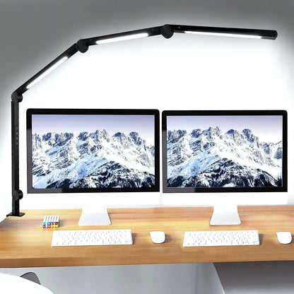 LED Desk Lamp with Clamp with Three light sources