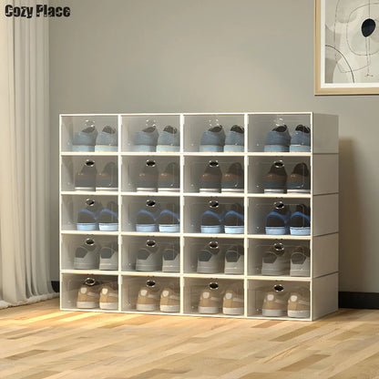 20pcs Shoes Transparent Cabinet Organizer
