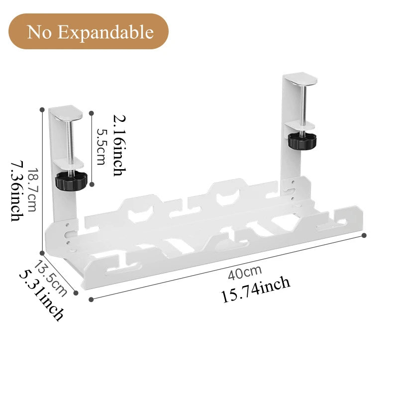 Telescopic Under Table Storage Rack Organizer