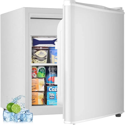 1.6 Cu.ft Mini Fridge with Freezer, Removable Shelves, Adjustable Thermostat