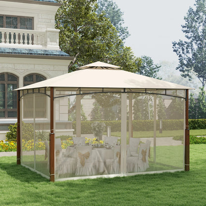 12' x 10' Outdoor Patio Gazebo w/ Netting