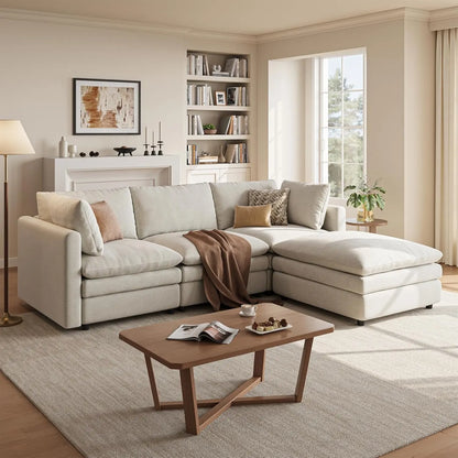 97in Modular L-Shape Sectional Sofa Deep Seat