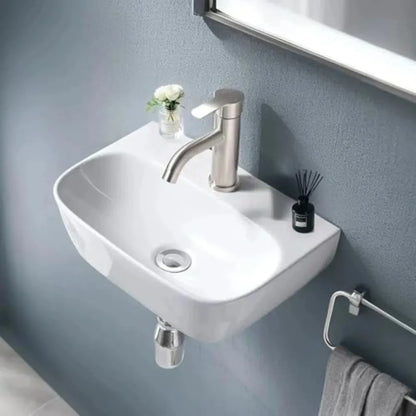 16"x11" Small Wall Mounted Bathroom Sink