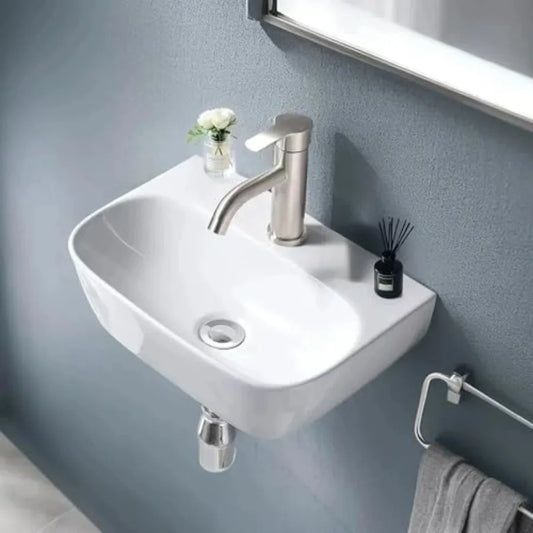 16"x11" Small Wall Mounted Bathroom Sink