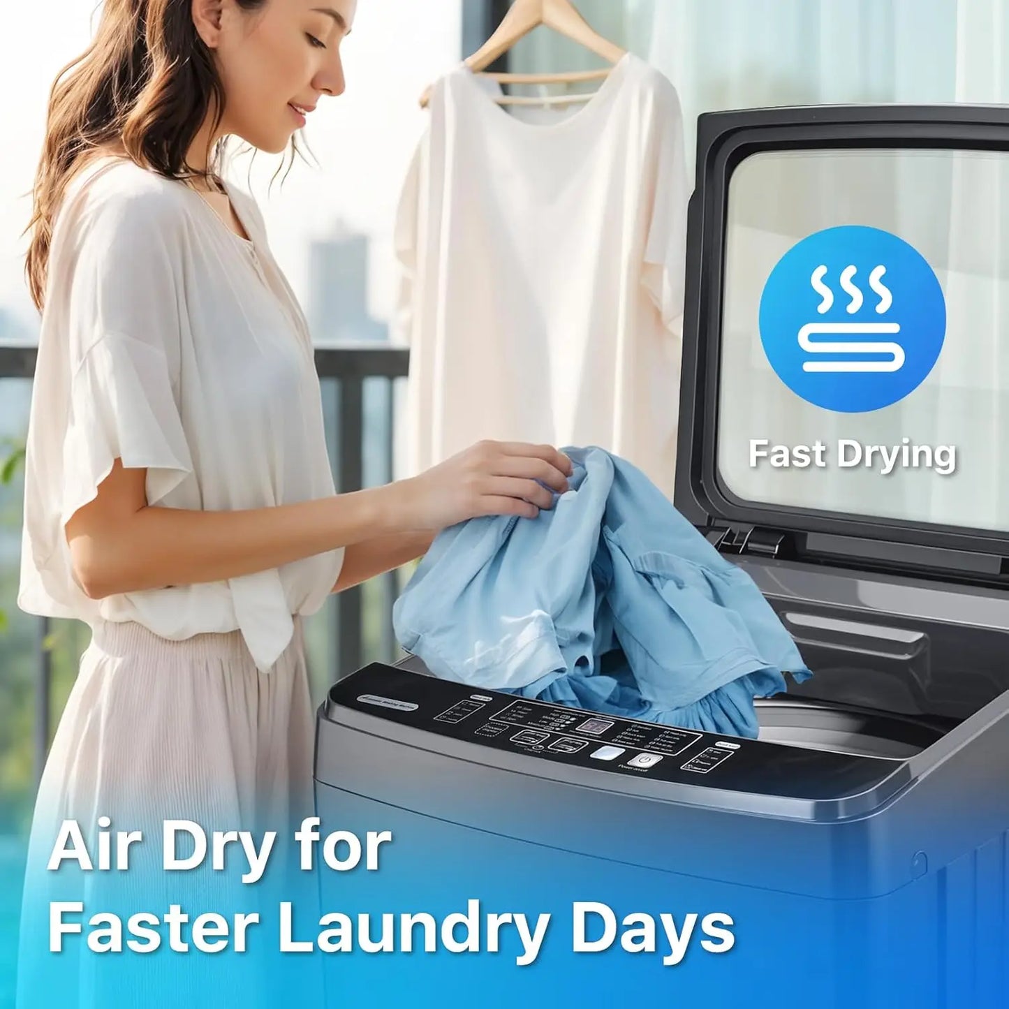 27 LBS Fully Automatic Clothes Washer and Spinner Combo