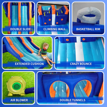 Inflatable Bounce House Obstacle Course for Kids