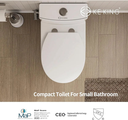 Quiet Dual & Powerful Flush Modern Toilet with Soft Close Seat