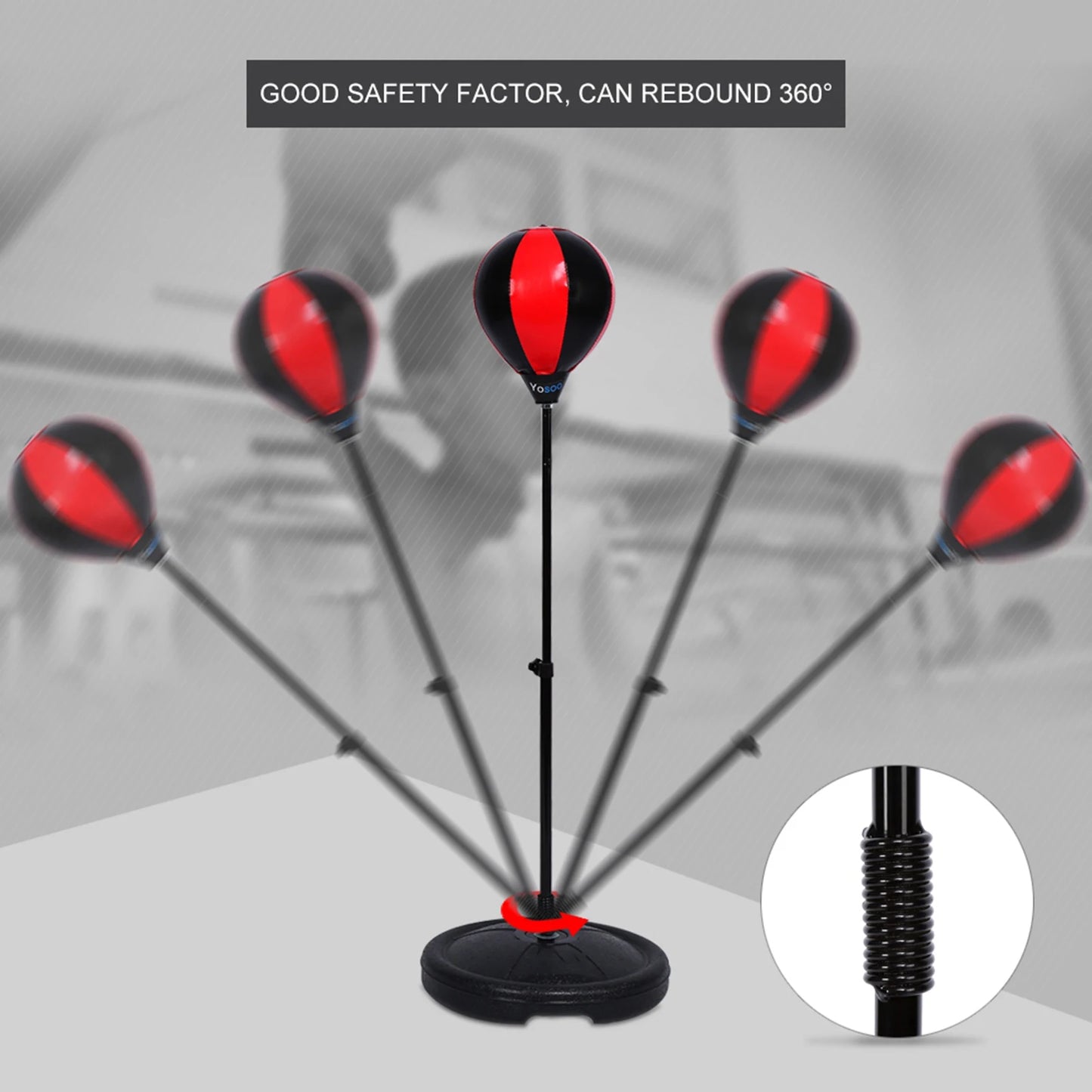 Children Adjustable Height Boxing Set