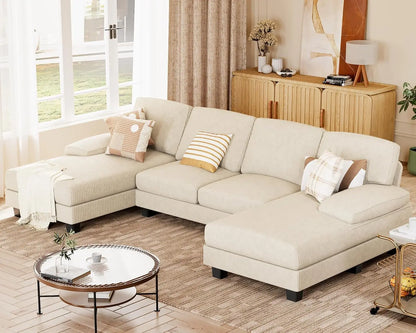 4 Seat Modern Sofa with Removable Pillows