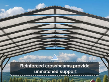 10x15~20x40FT Multi-Size Metal Carport with sturdy base