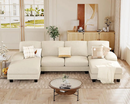 4 Seat Modern Sofa with Removable Pillows