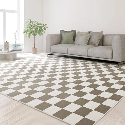 Checkered Area Rugs for Living Room Bedroom