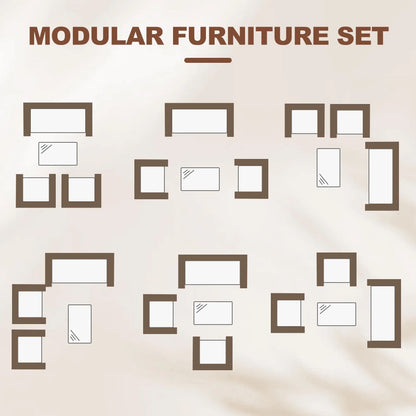 4 Piece Patio Furniture Set with Cushions