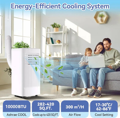 10000 BTU Portable Air Conditioners, Fast Cooling for 450 Sq.Ft