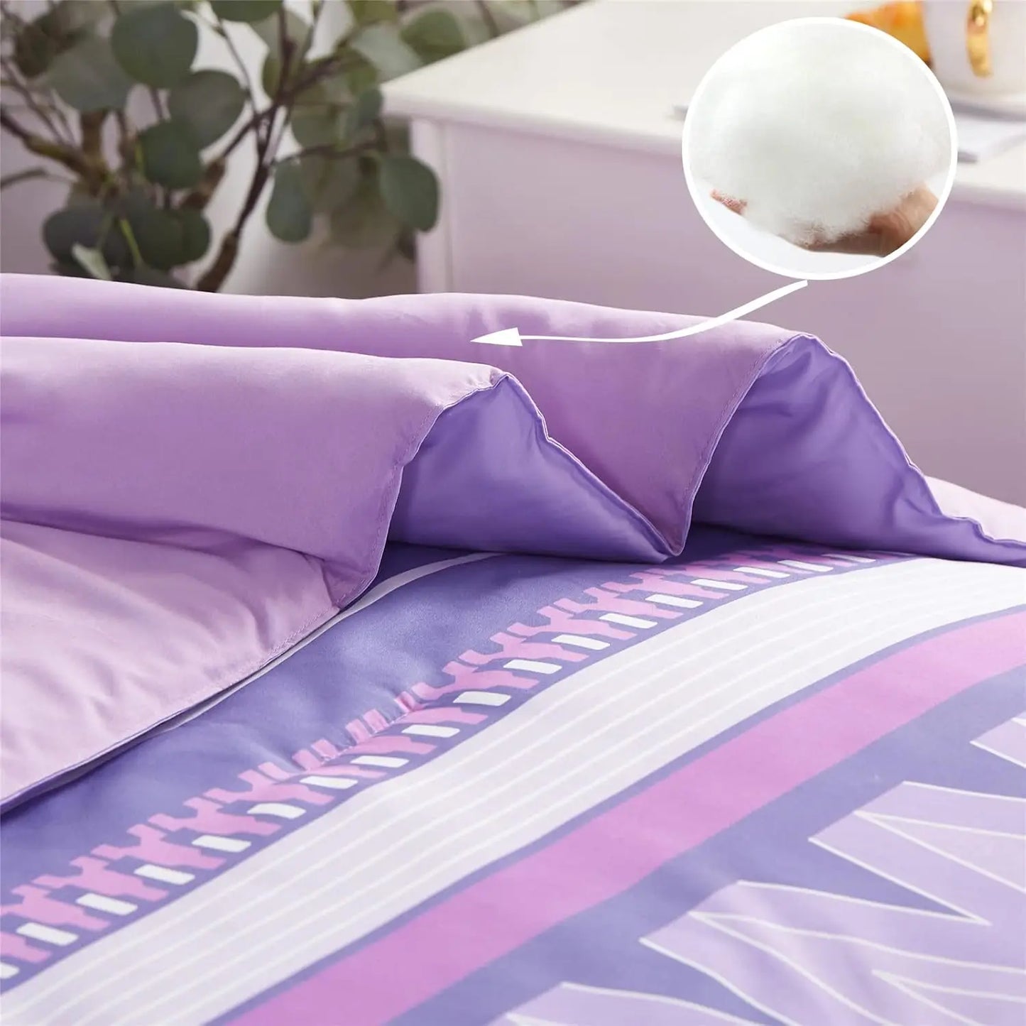 7-piece printed comforter set, suitable for all seasons