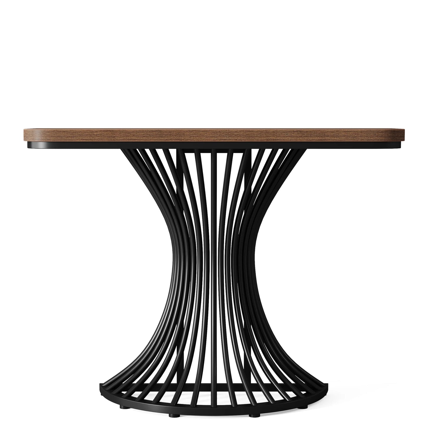 39-Inch Small Console Table with Metal Base