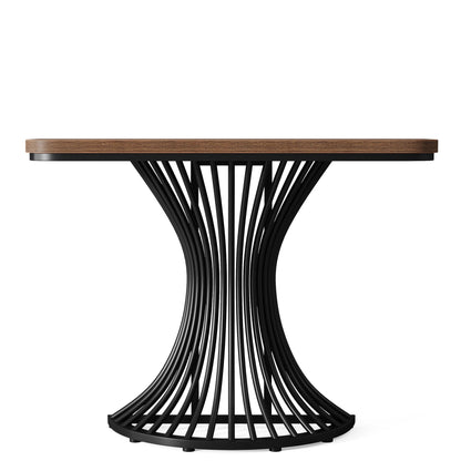 39-Inch Small Console Table with Metal Base