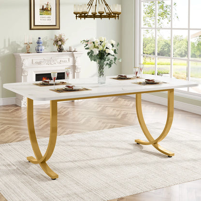 63-Inch Rectangular Dining Table for 4 to 6 people