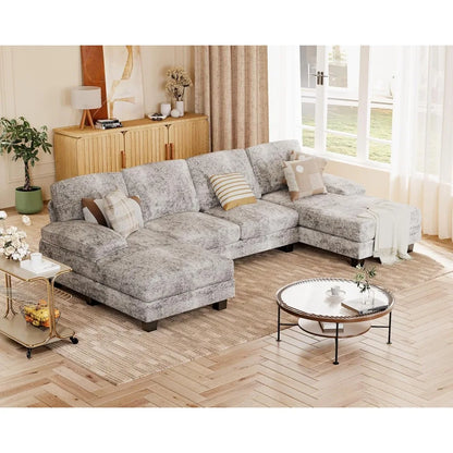 4 Seat Modern Sofa with Removable Pillows