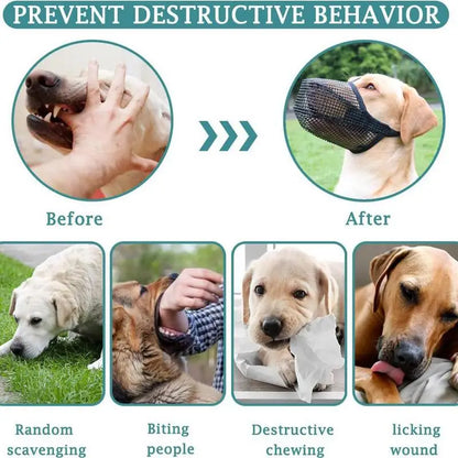 Pet Dog Muzzles Adjustable Breathable