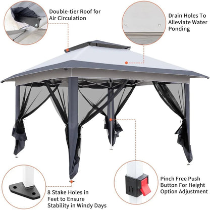 12x12 Pop Up Canopy Tent Easy Set-up