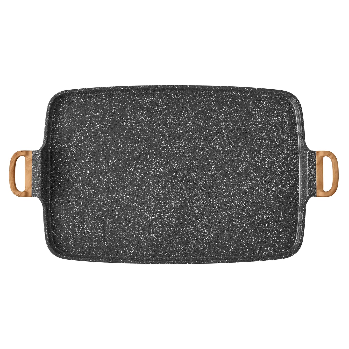 Cast Aluminum Double Griddle with Charcoal Grey Speckled