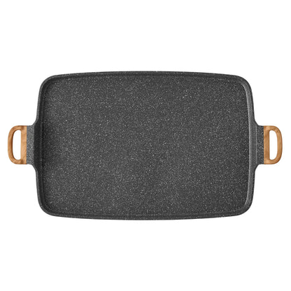 Cast Aluminum Double Griddle with Charcoal Grey Speckled