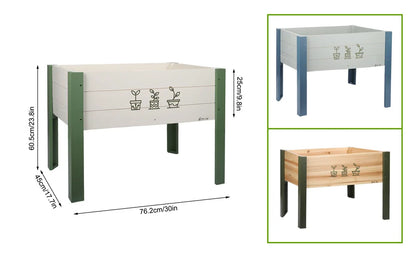 1pc Raised Garden Bed with Elevated Wooden Planter Box