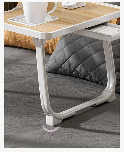 Foldable laptop desk with sturdy desk drawers