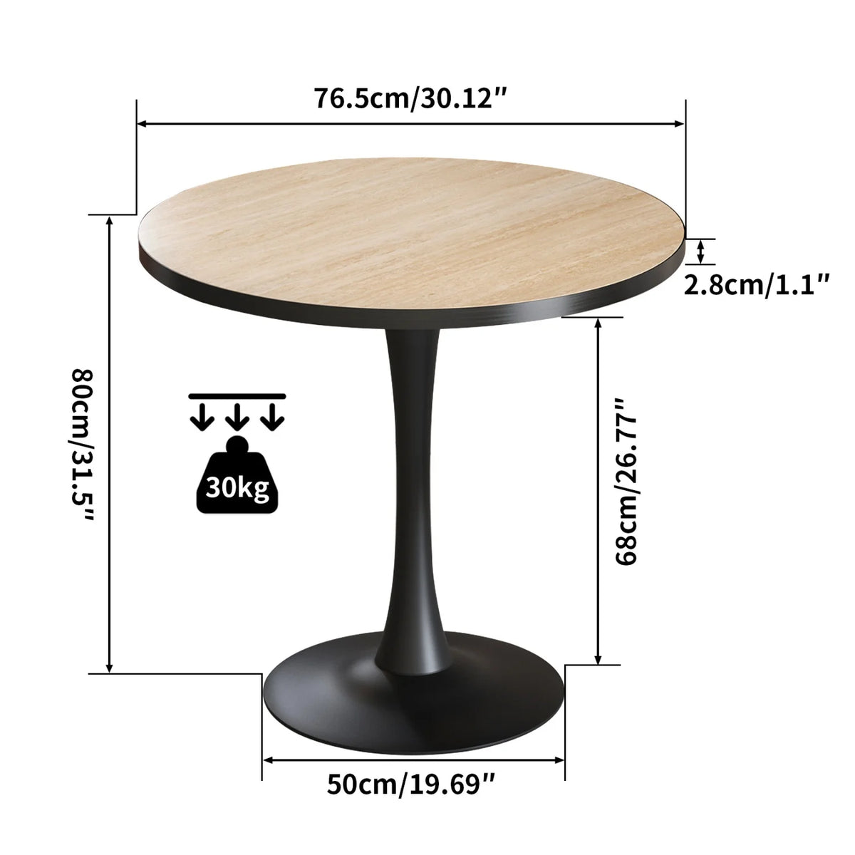 Leisure Round Coffee Table for 2-3 People
