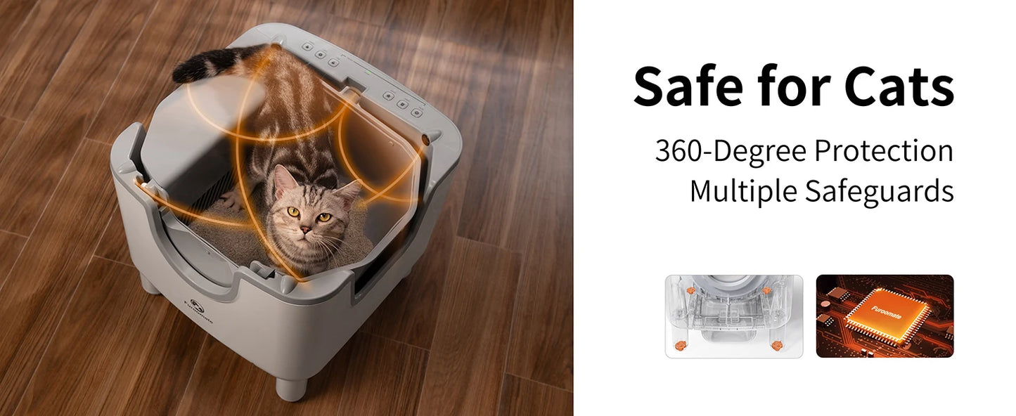 F6 Self-Cleaning Litter Box with Odor Control