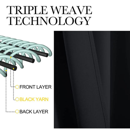 1 Panel Black Out Curtains Panels Drapes for Living Room Bedroom