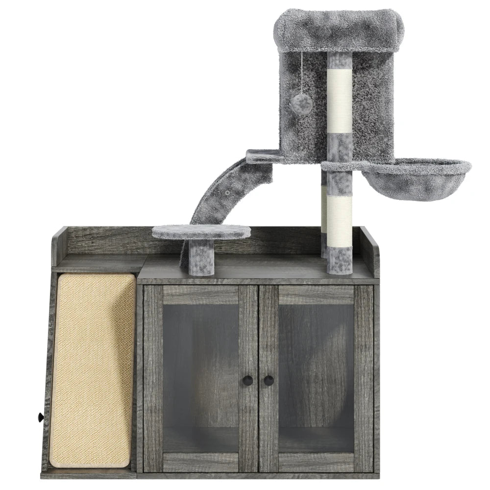 Cat Tree with Hidden Litter Box