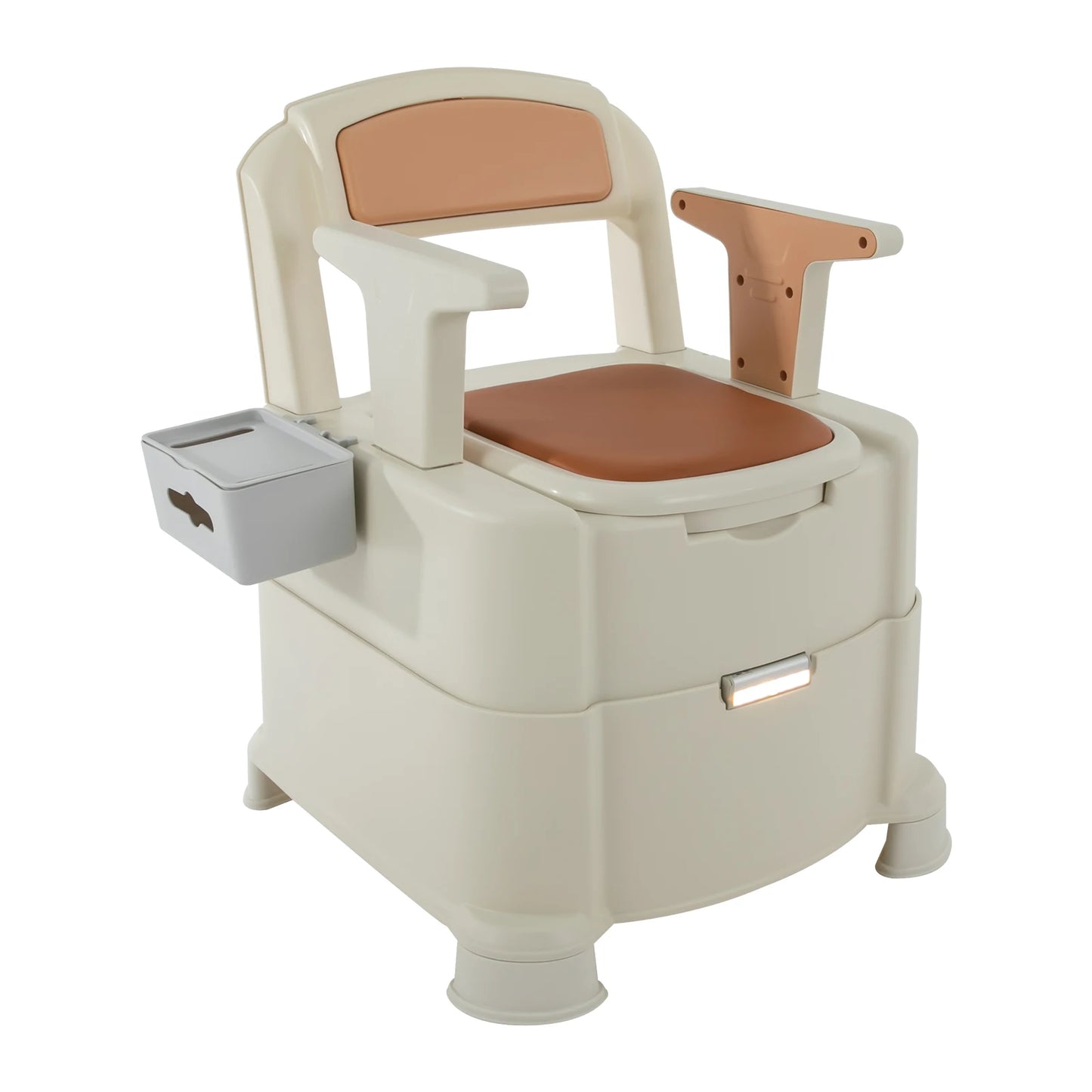 Bedside Commode Toilet with Sensor Night Light
