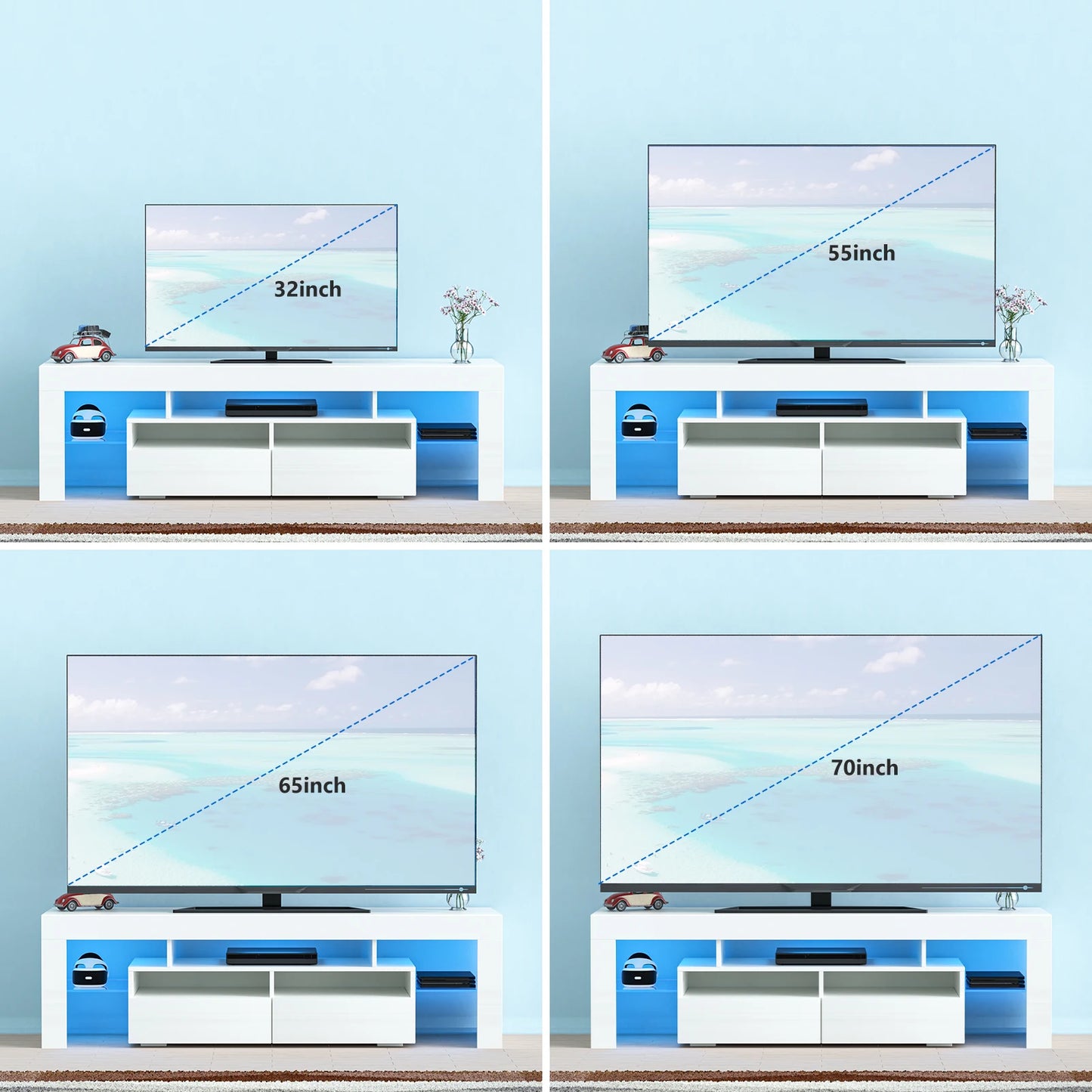 71IN LED TV Stand for 75/70/65-inch television